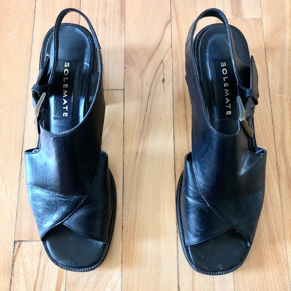 Vintage Chunky Heeled Sandals - Picture 3 of 3